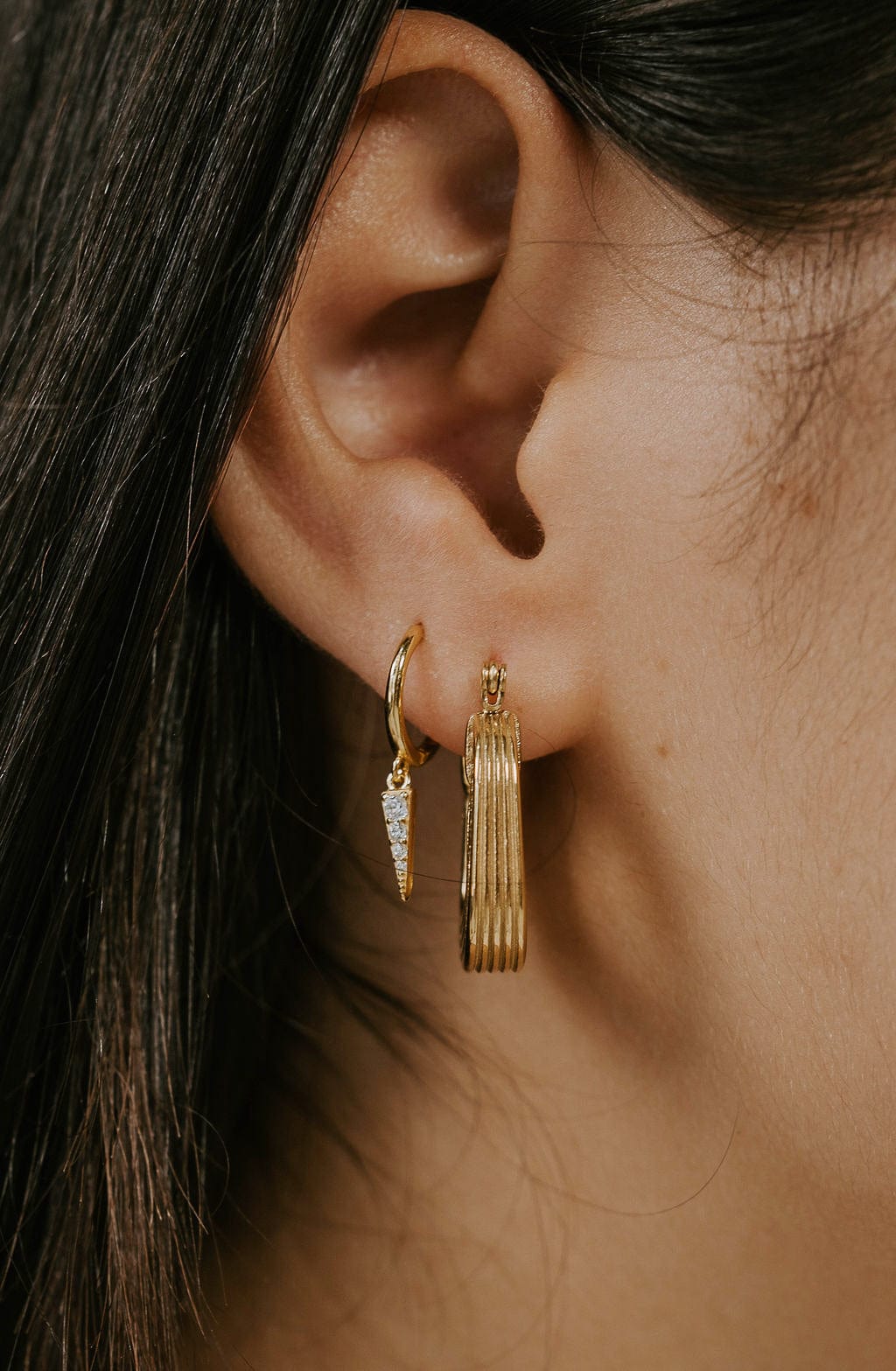 Olive James. Earrings GiGi Vintage Gold Earrings
