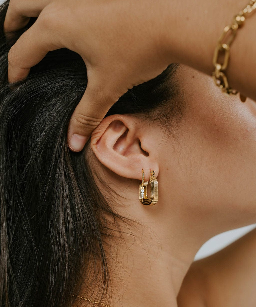 Olive James. Earrings GiGi Vintage Gold Earrings