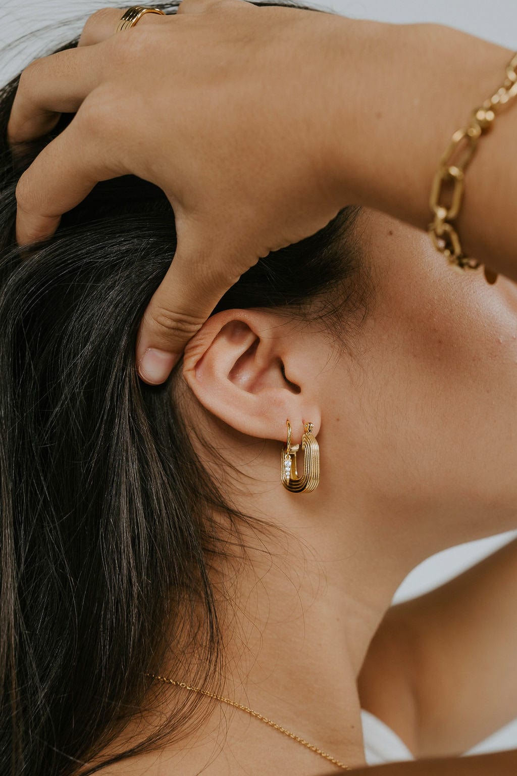 Olive James. Earrings GiGi Vintage Gold Earrings