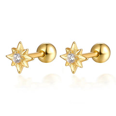 Olive James. Earrings Gold Harper Starburst Studs