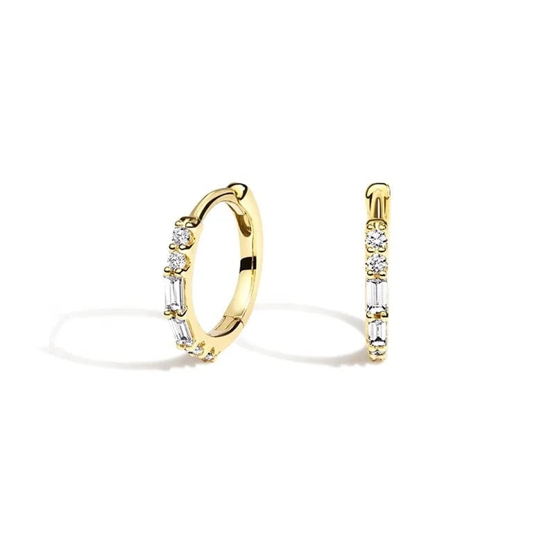 Olive James. Earrings Gold Rosie Vintage Huggies
