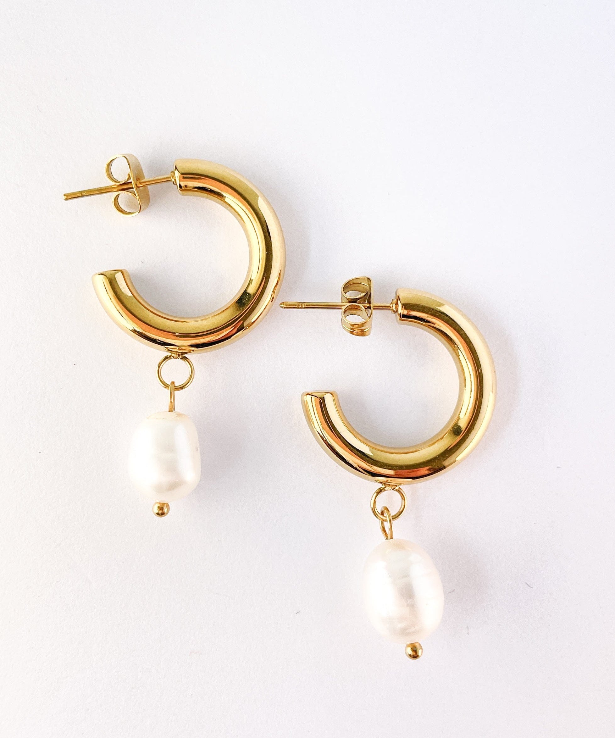 Olive James. Earrings Rose Pearl Drop Earrings
