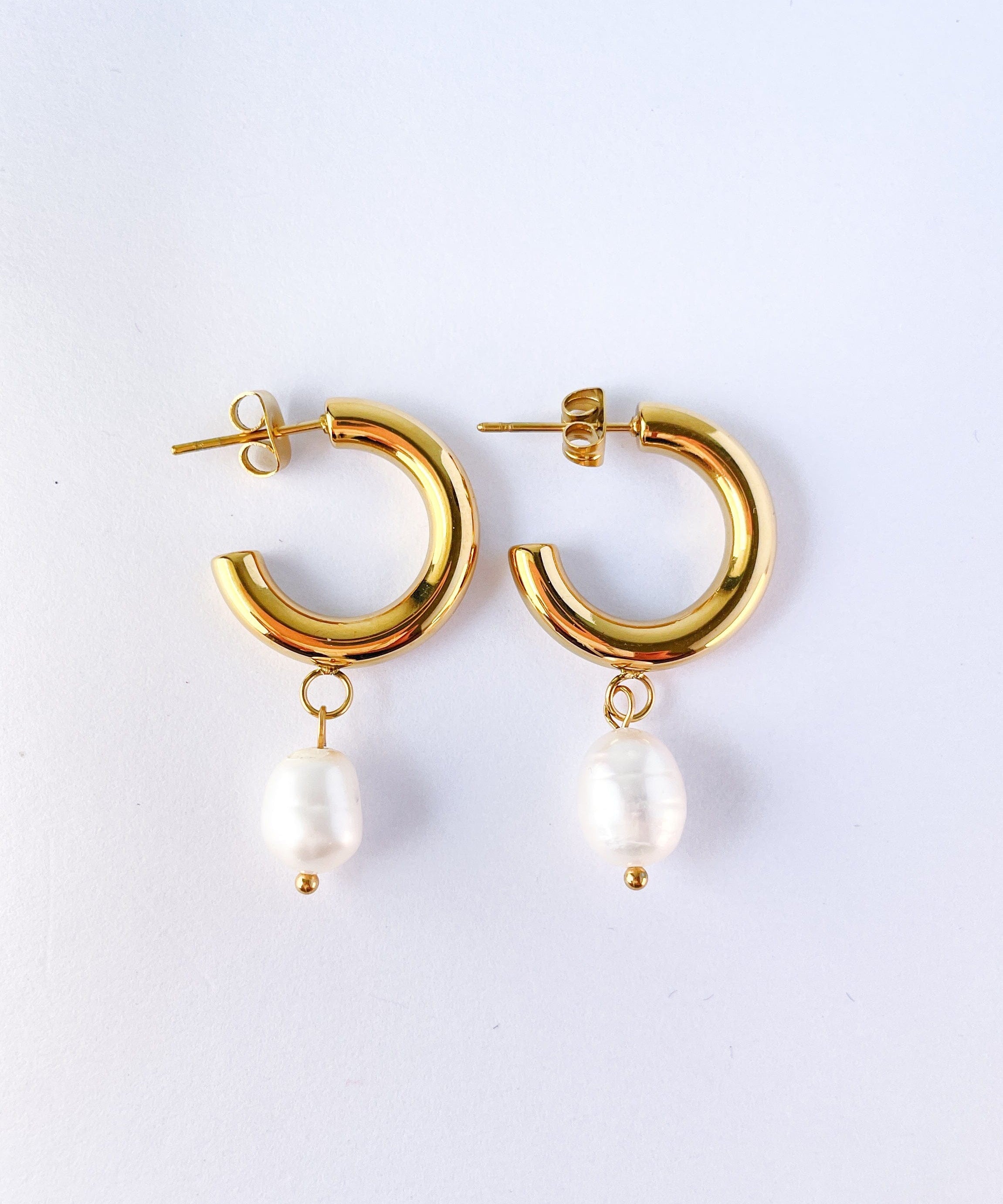 Olive James. Earrings Rose Pearl Drop Earrings