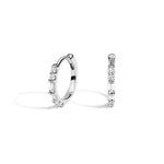 Olive James. Earrings Silver Rosie Vintage Huggies